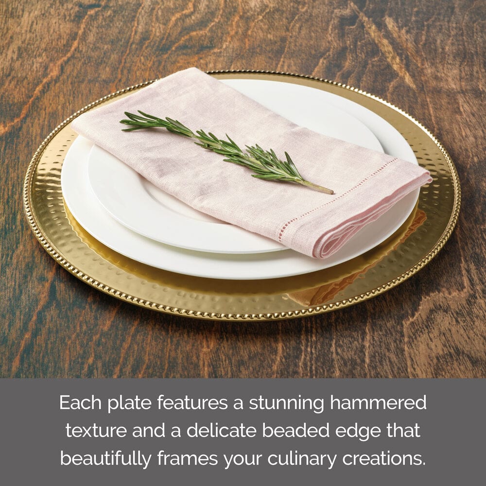 Gold Set of 4 Charger Plates