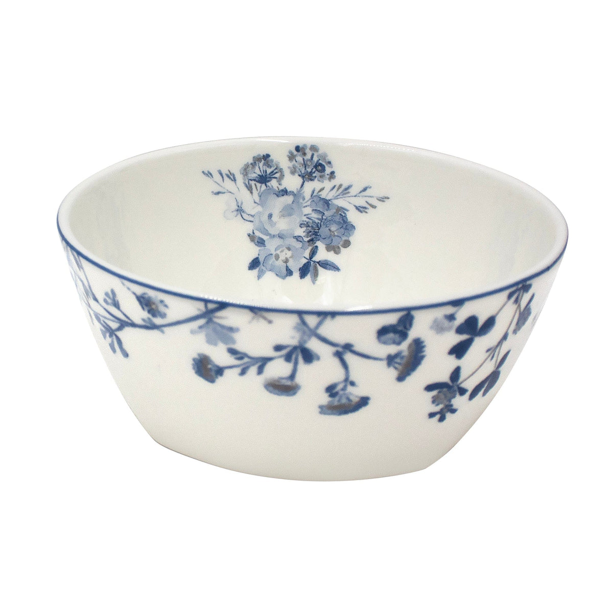 Wildflower Garden Blue Soup Cereal Bowl