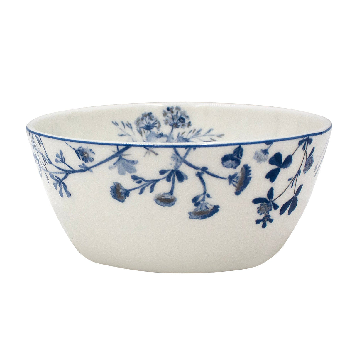Wildflower Garden Blue Soup Cereal Bowl