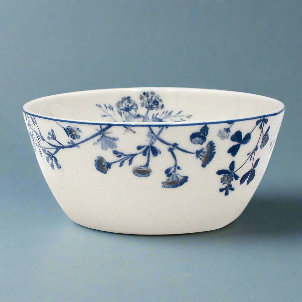 Wildflower Garden Blue Soup Cereal Bowl