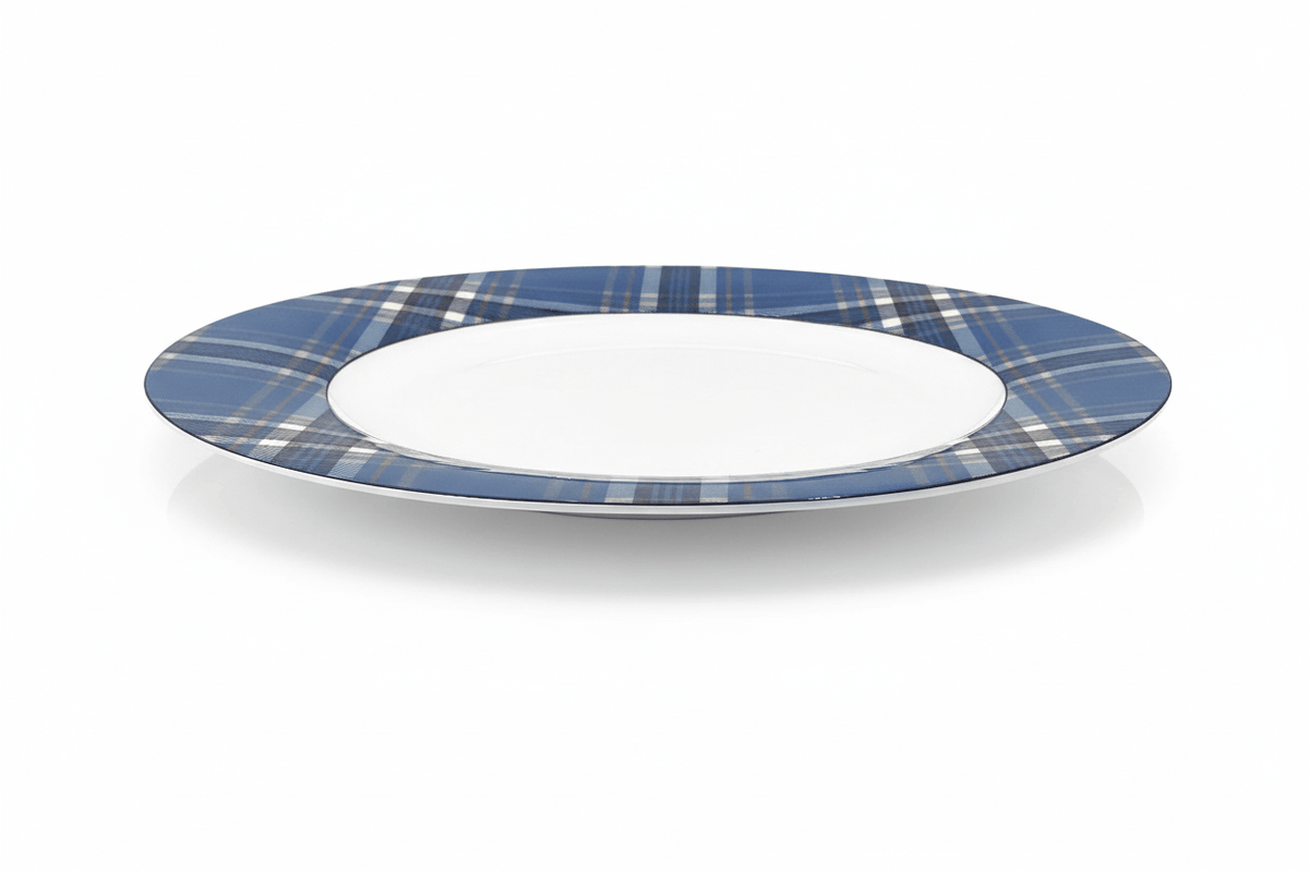 Tartan Blue Dinner Plate