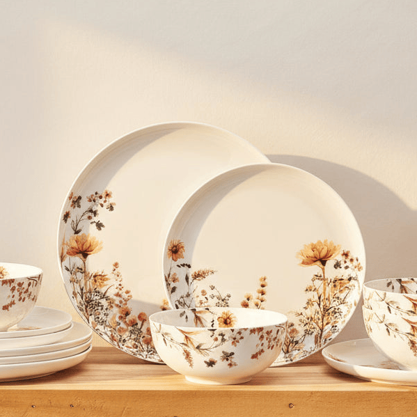 Wildflower Bliss 12 Piece Dinnerware Set, Service for 4