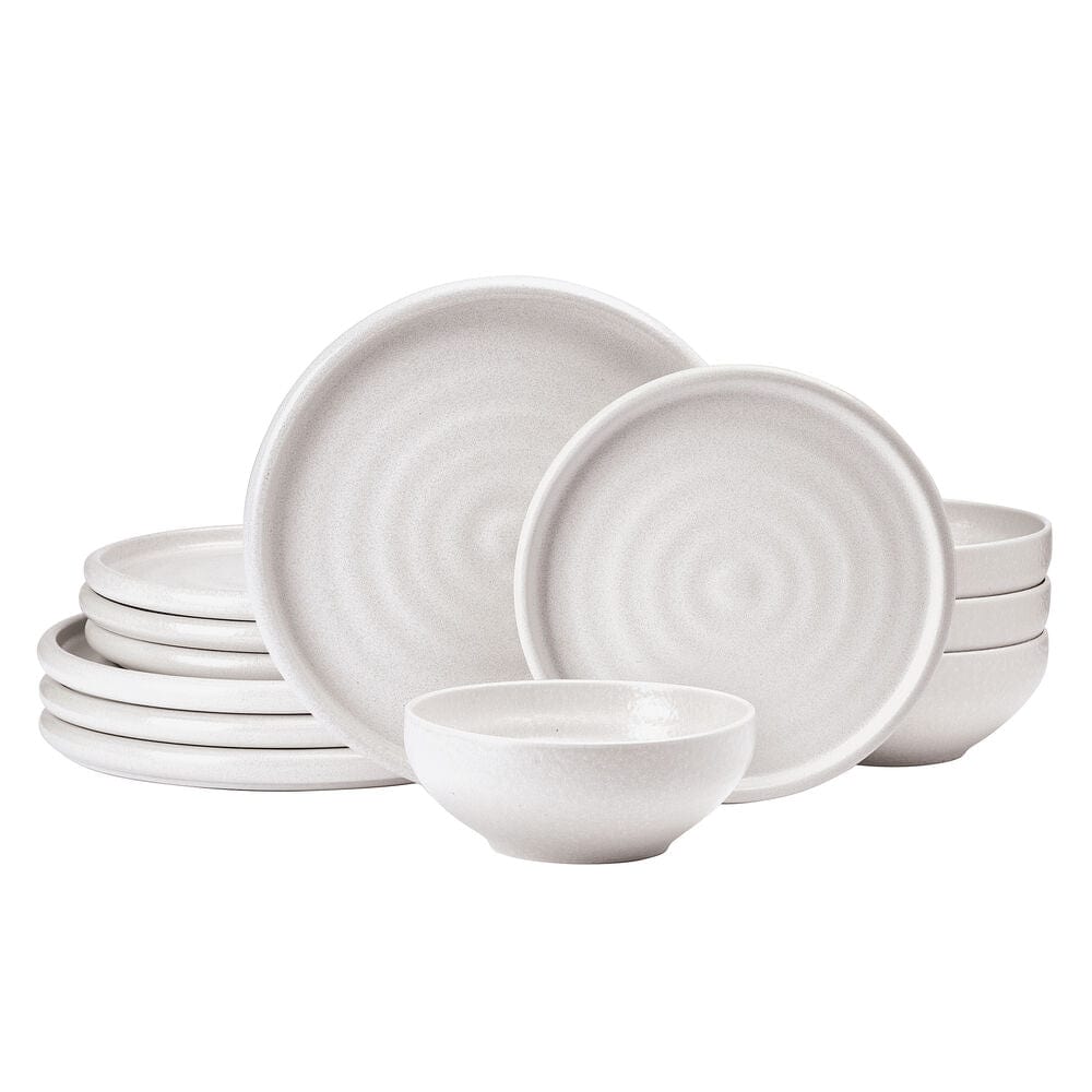 Declan Cream 12 Piece Dinnerware Set, Service for 4
