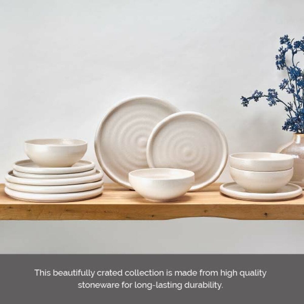 Declan Cream 12 Piece Dinnerware Set, Service for 4