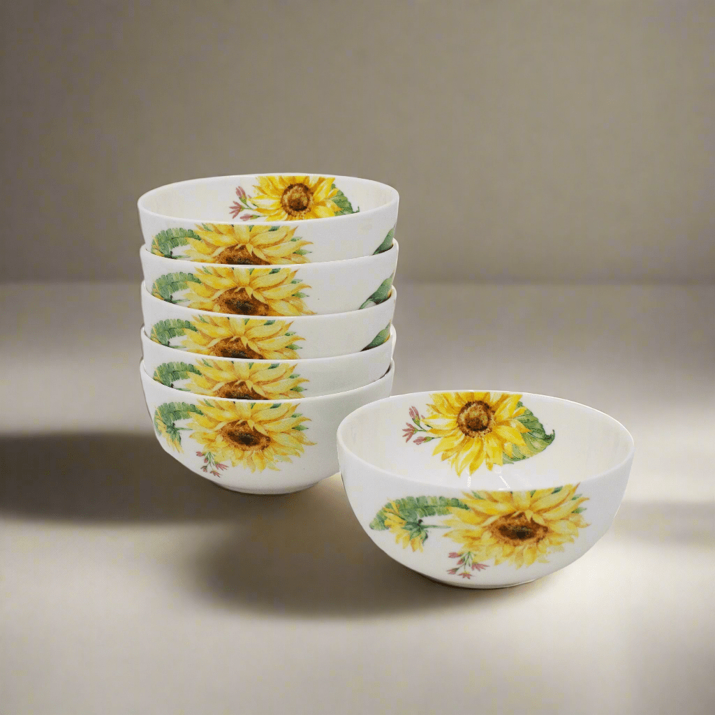 Sunflower Set of 6 Fruit Bowls