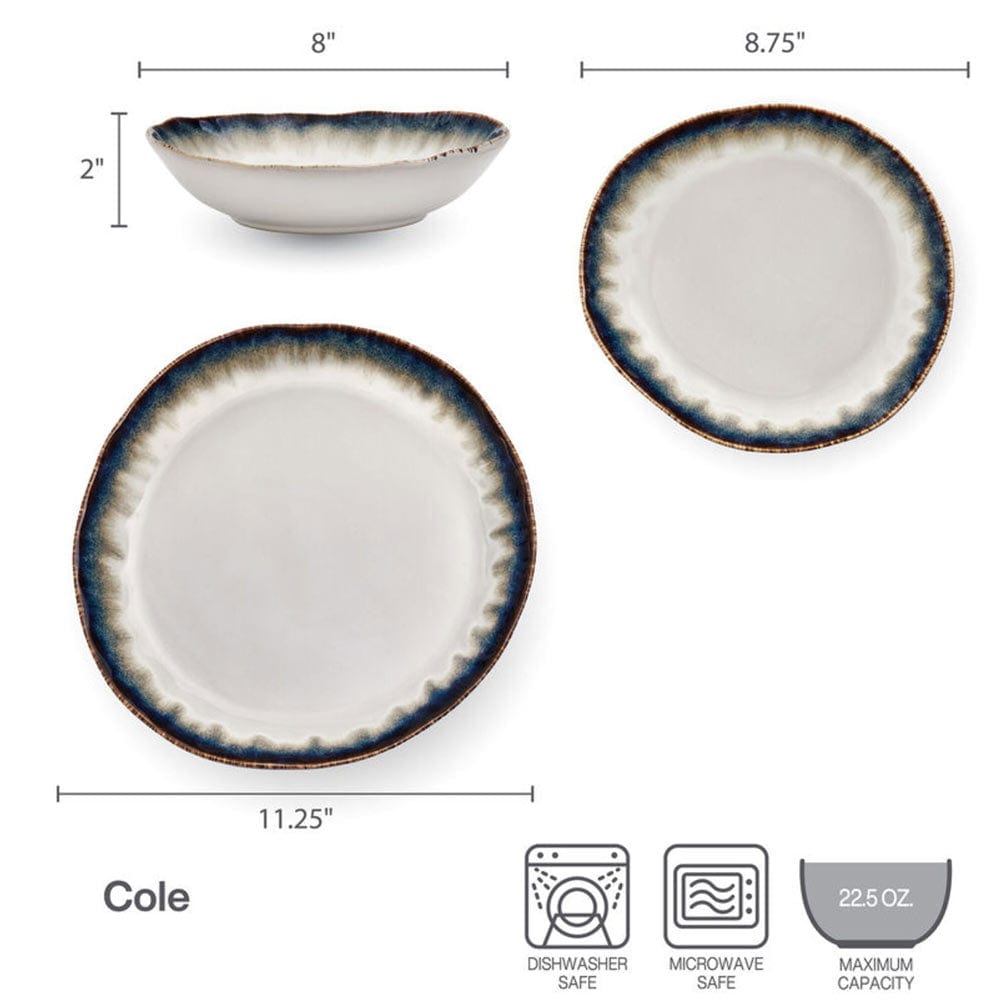 Cole 12 Piece Dinnerware Set, Service for 4