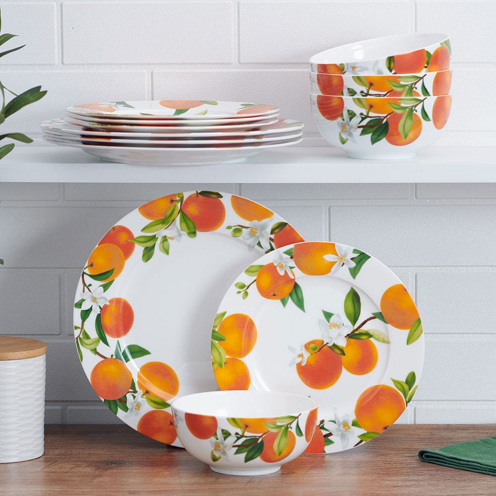 Mandarin 12 Piece Dinnerware Set, Service for 4