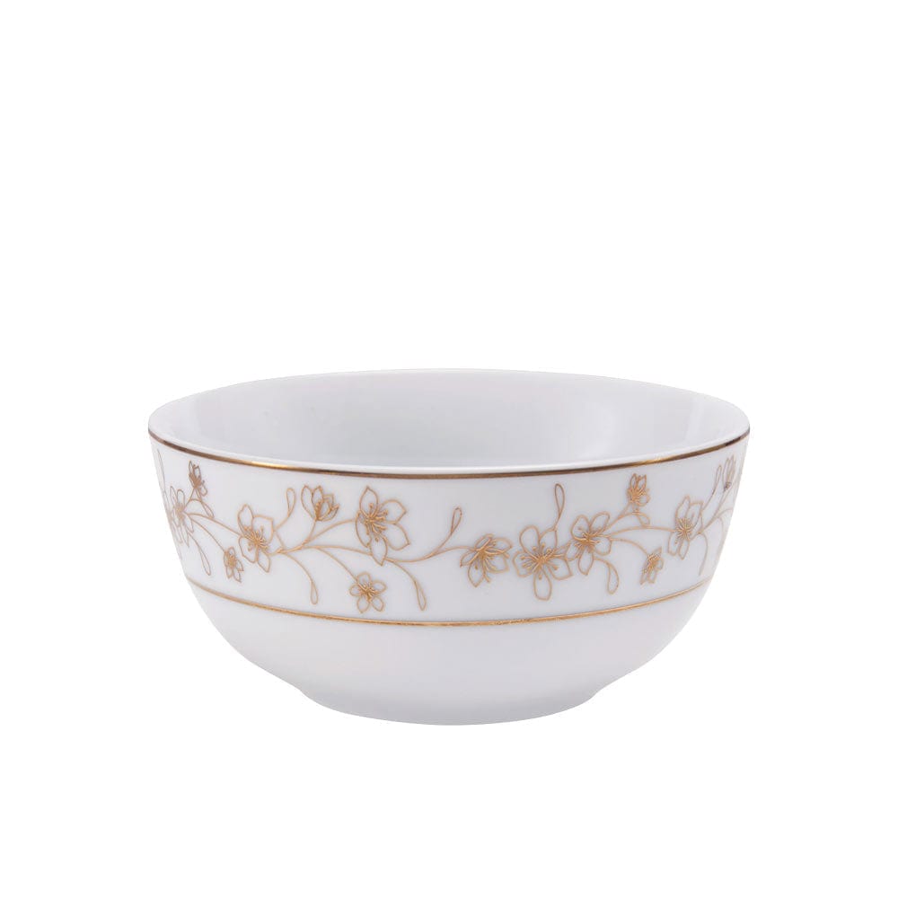 Metallic Floral Gold 32 Piece Dinnerware Set, Service for 8