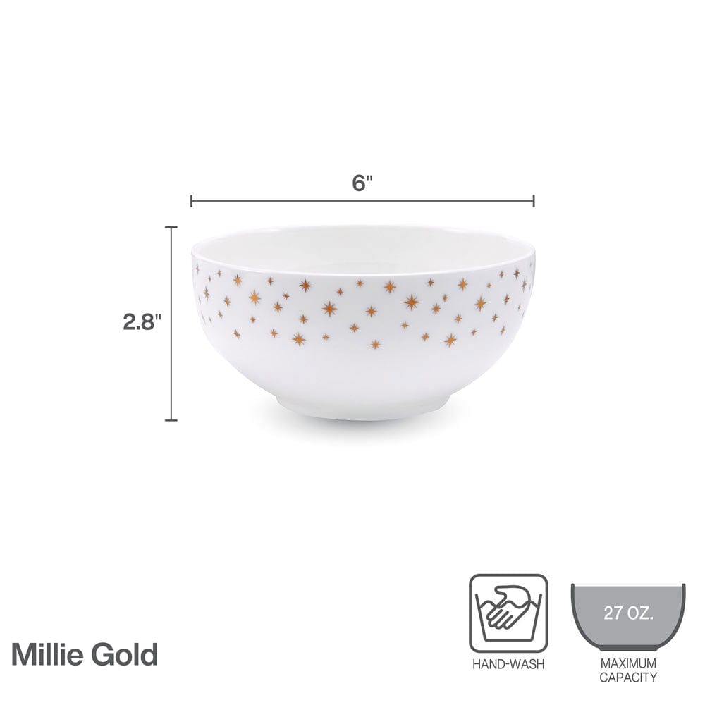 Millie Gold Set of 4 All Purpose Bowls