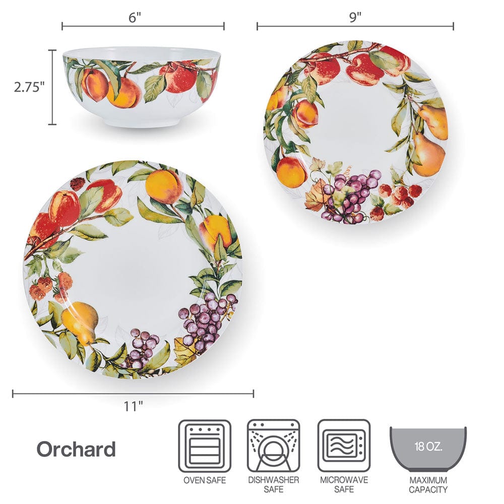 Orchard 12 Piece Dinnerware Set, Service for 4