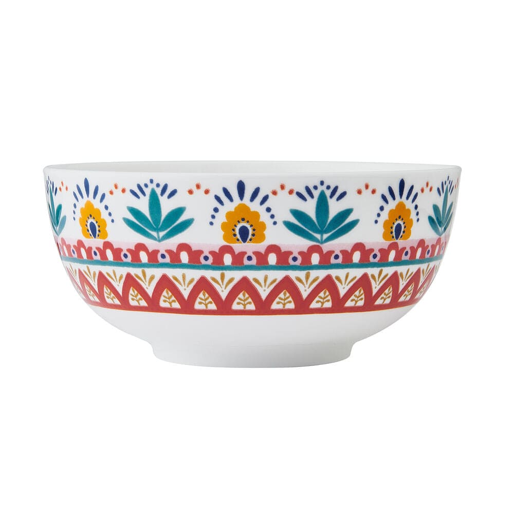 Painted Medallion Set of 4 Soup Cereal Bowls