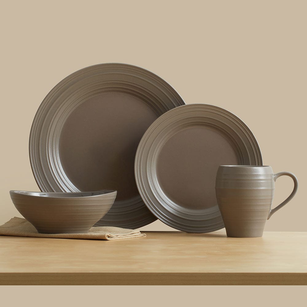 Swirl Mocha 4 Piece Place Setting