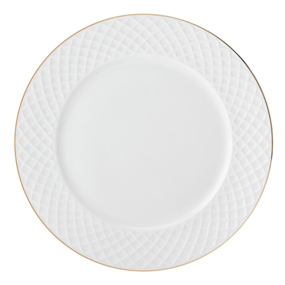 Trellis Gold 12 Piece Dinnerware Set, Service for 4