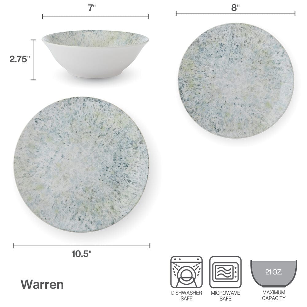 Warren 12 Piece Dinnerware Set, Service For 4